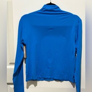 SKIMS Fitted Blue Long Sleeve Blouse